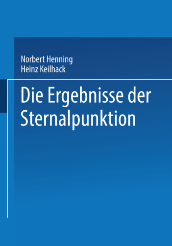 Die Ergebnisse der Sternalpunktion