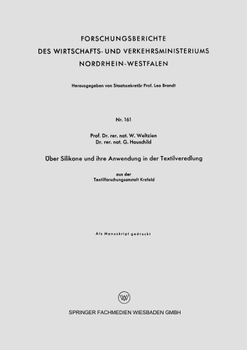 Über Silikone und ihre Anwendung in der Textilveredlung