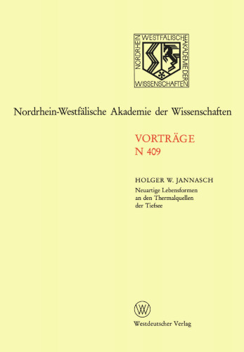 Neuartige Lebensformen an den Thermalquellen der Tiefsee