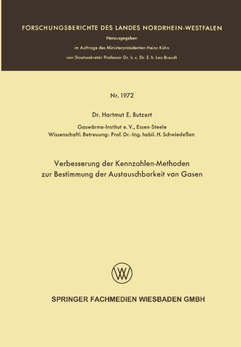 Verbesserung der Kennzahlen-Methoden zur Bestimmung der Austauschbarkeit von Gasen