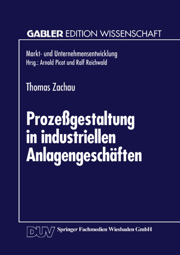 Prozeßgestaltung in industriellen Anlagengeschäften