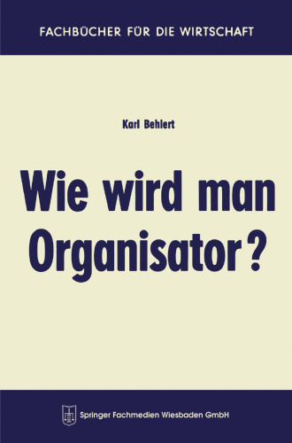 Wie wird man Organisator?