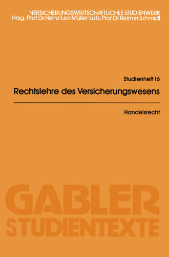 Handelsrecht: ohne Gesellschafts- und Seehandelsrecht