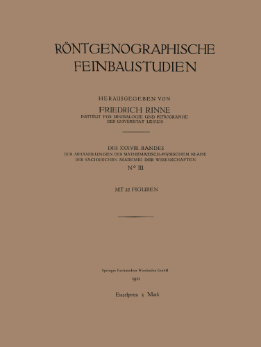 Röntgenographische Feinbaustudien