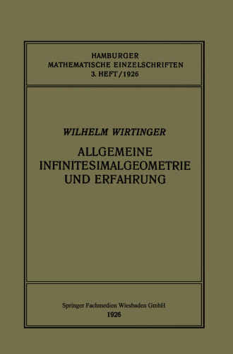 Allgemeine Infinitesimalgeometrie und Erfahrung