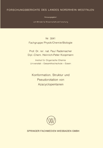 Konformation, Struktur und Pseudorotation von Azacyclopentanen