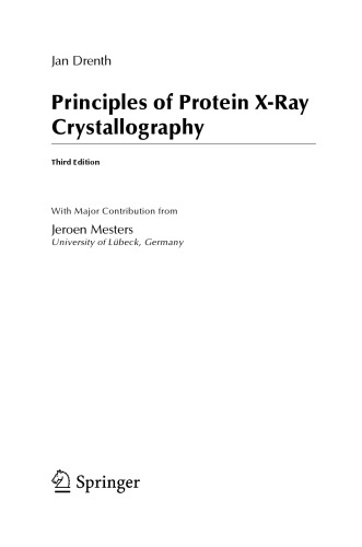 Principles of Protein X-Ray Crystallography 