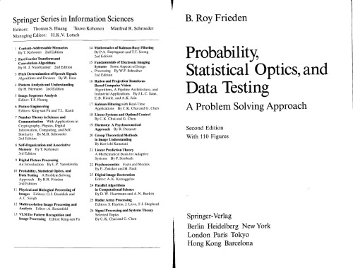 Probability, Statistical Optics, and Data Testing: A Problem Solving Approach