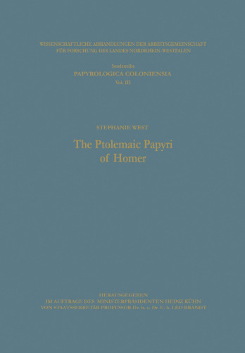 The Ptolemaic Papyri of Homer