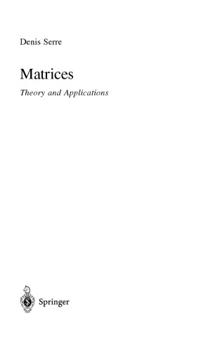 Matrices Theory And Applications