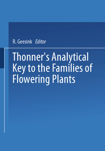 Thonner’s analytical key to the families of flowering plants