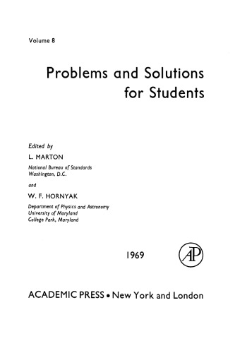 Problems and Solutions for Students