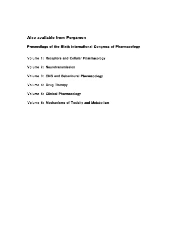 Proceedings of the Sixth International Congress of Pharmacology: Abstracts