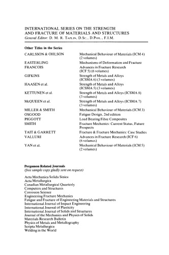 Proceedings of The 7th International Conference On Fracture (ICF7). Proceedings of the 7th International Conference On Fracture (icf7), Houston, Texas, 20–24 March 1989