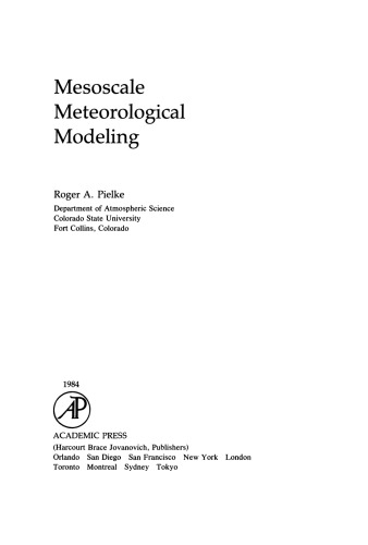 Mesoscale Meteorological Modeling