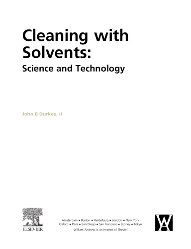 Cleaning with Solvents. Science and Technology