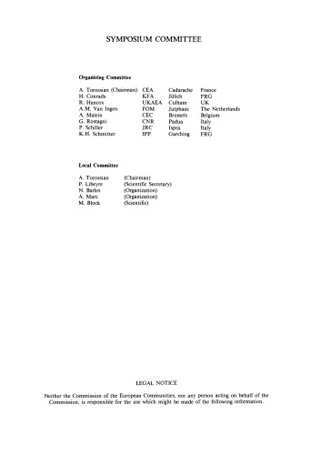 Fusion Technology 1986. Proceedings of the Fourteenth Symposium, Congress Center of the Palais Des Papes, Avignon, France, 8–12 September 1986