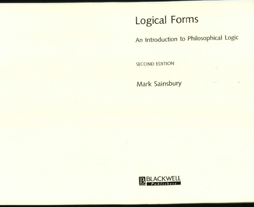 Logical Forms An Introduction to Philosophical Logic