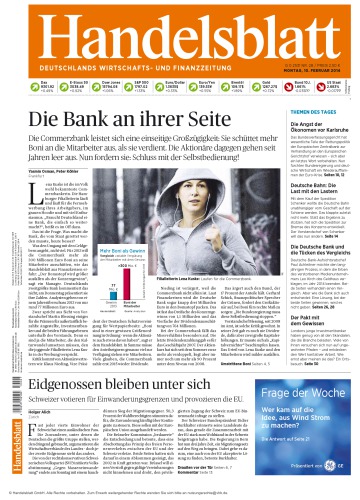 Handelsblatt 10 02 2014