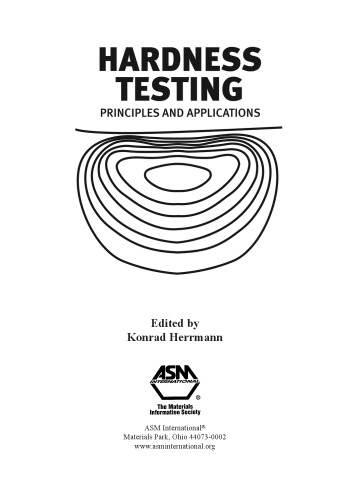 Hardness Testing: Principles and Applications