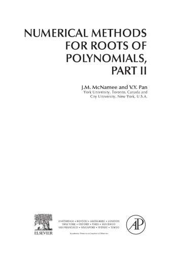 Numerical Methods for Roots of Polynomials - Part II