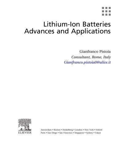 Lithium-Ion Batteries. Advances and Applications