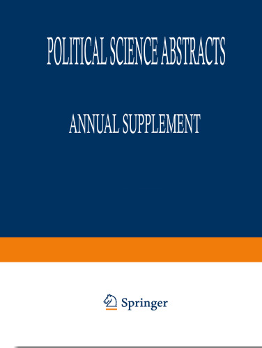 Political Science Abstracts: 1994 Annual Supplement