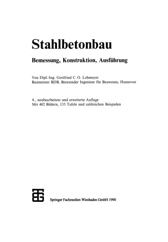 Stahlbetonbau: Bemessung, Konstruktion, Ausführung