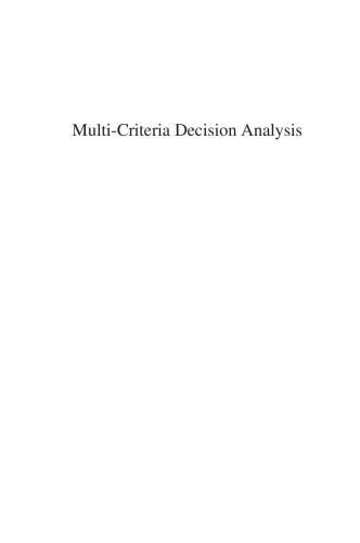 Multi-criteria Decision Analysis: Methods and Software