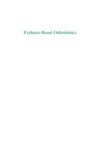 Evidence-Based Orthodontics