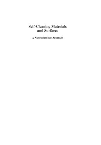 Self-Cleaning Materials and Surfaces: A Nanotechnology Approach