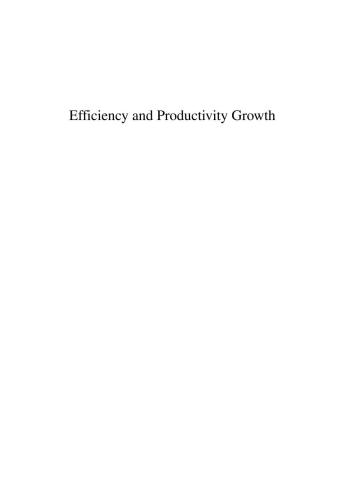 Efficiency and Productivity Growth: Modelling in the Financial Services Industry