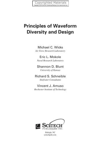 Principles of Waveform Diversity and Design