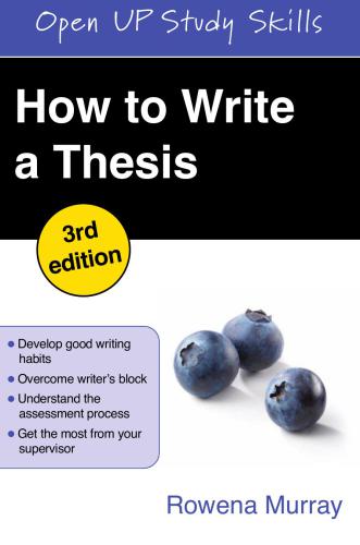 How to Write a Thesis