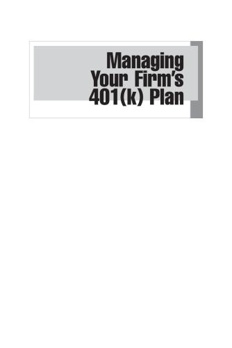 Managing Your Firm's 401