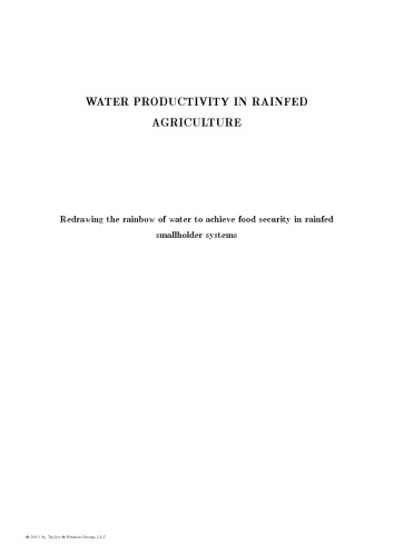 Water Productivity in Rainfed Agriculture: UNESCO-IHE PhD Thesis