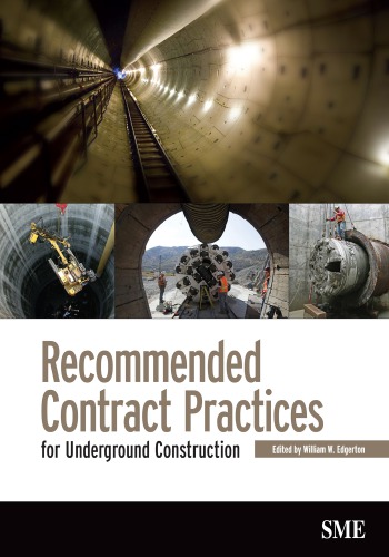 Recommended contract practices for underground construction