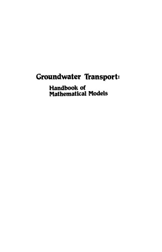 Groundwater Transport: Handbook of Mathematical Models