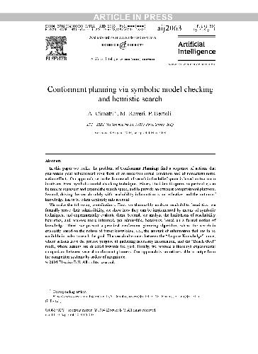 Conformant.Planning.via.Symbolic.Model.Checking.and.Heuristic.Search.Adobe