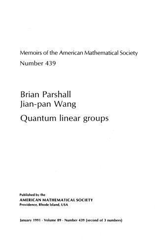 Quantum Linear Groups