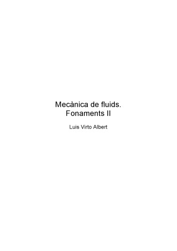 Mecànica de fluids. Fonaments II