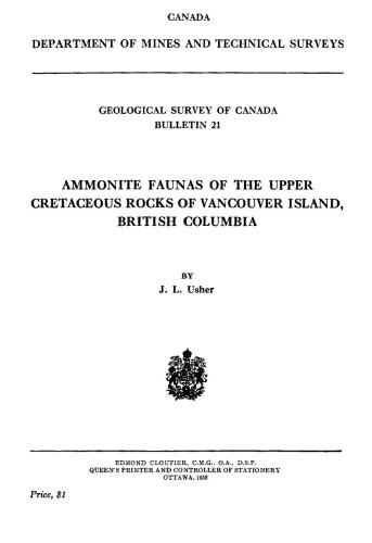 Ammonite Faunas of the Upper Cretaceous Rocks of Vancouver Island, British Columbia