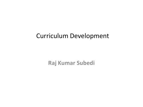 curriculum development