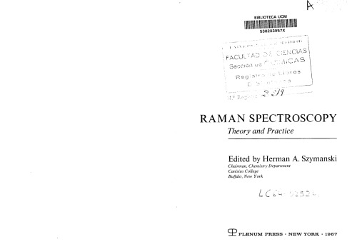 Raman Spectroscopy Theory and Practice