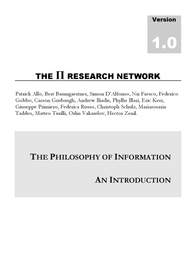 The Philosophy of Information: An Introduction