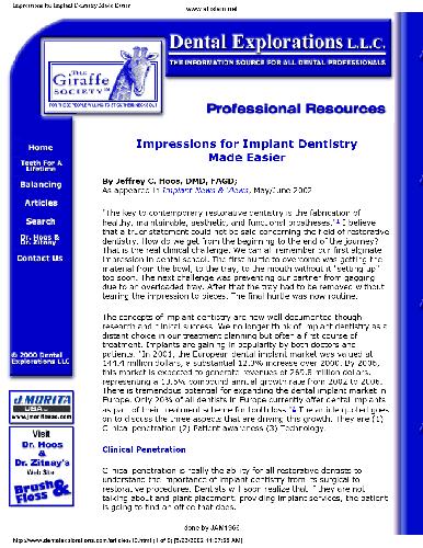 Impressions for Implant Dentistry make easy