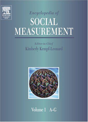 KEMPF. Encyclopedia of Social Measurement A-G