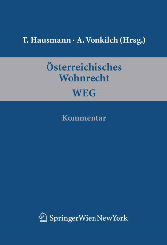 Österreichisches Wohnrecht WEG: Kommentar