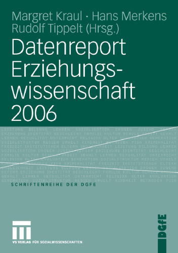 Datenreport Erziehungswissenschaft 2006