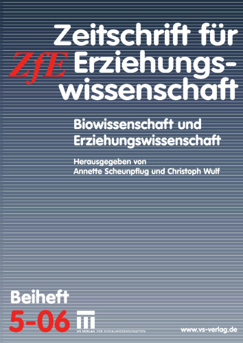 Zeitschrift für Erziehungswissenschaft: Biowissenschaft und Erziehungswissenschaft